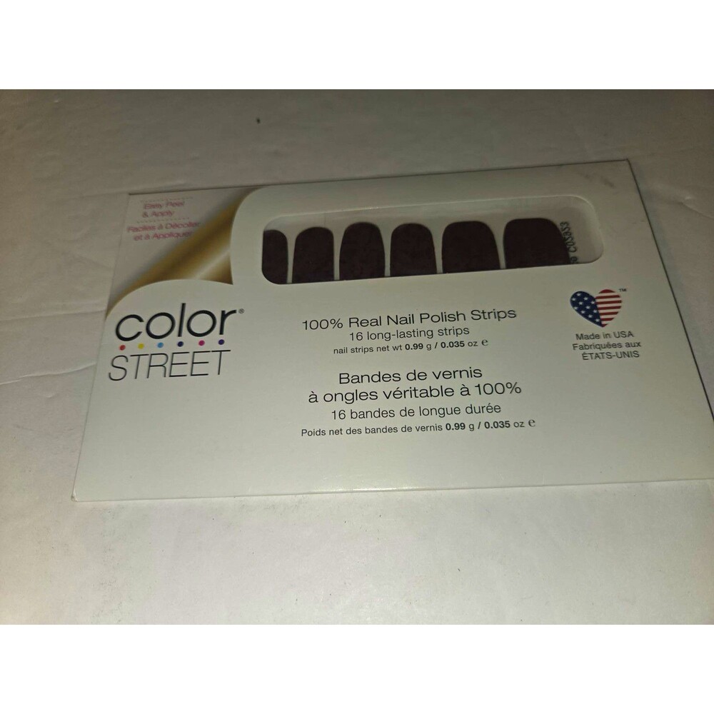 Color Street Nail Polish Strips Black Solid Pre-Designed Dark Romance